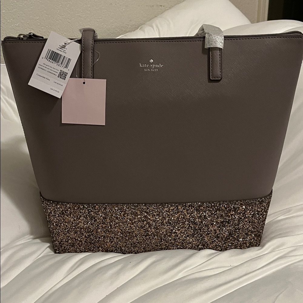 Kate Spade New York Greta Court Penny Glitter Tote Bag